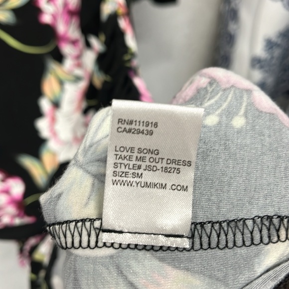 Yumi Kim Love Song Take Me Out Floral Ruched Dress Size Small - Picture 6 of 8